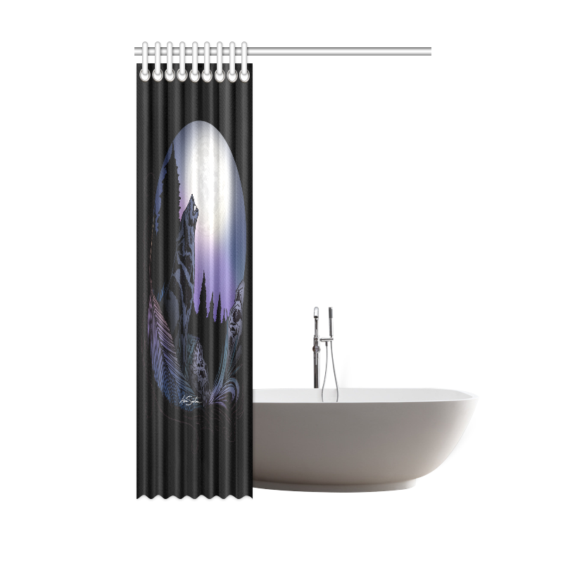 Howling Wolf Shower Curtain 48"x72"