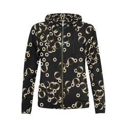 Bubbleby - Jera Nour All Over Print Full Zip Hoodie for Women (Model H14)