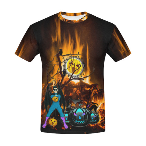 halloween dad on fire All Over Print T-Shirt for Men (USA Size) (Model T40)