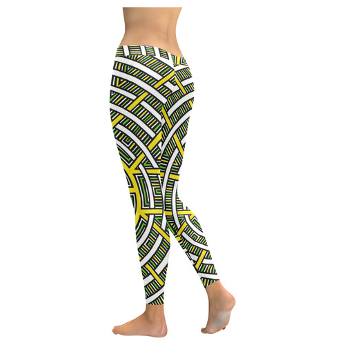 Magnetic Field Women's Low Rise Leggings (Invisible Stitch) (Model L05)