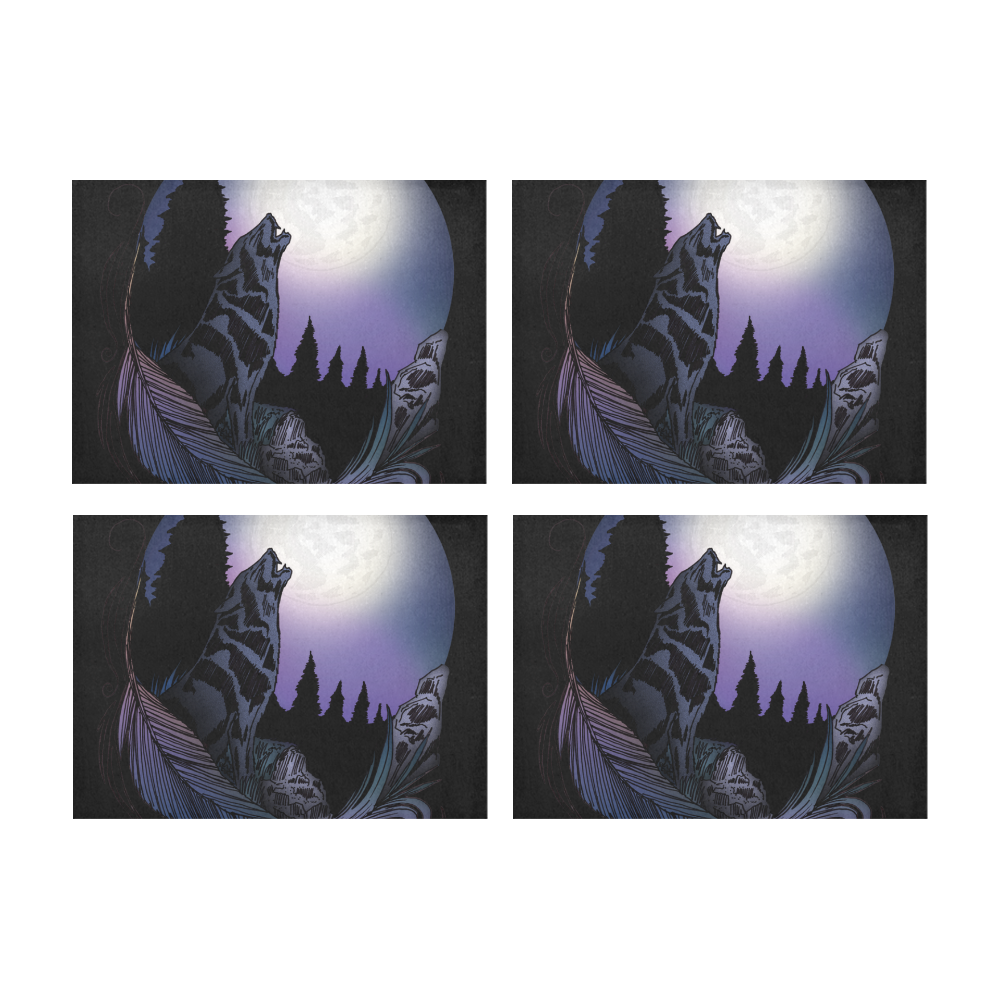 Howling Wolf Placemat 14’’ x 19’’ (Set of 4)