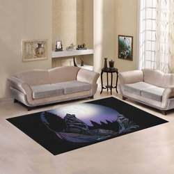 Howling Wolf Area Rug7'x5'