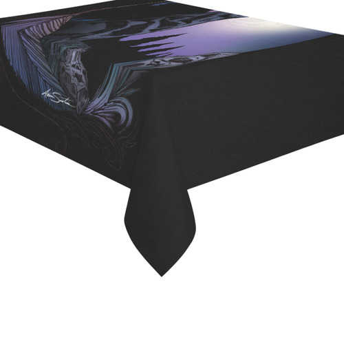 Howling Wolf Cotton Linen Tablecloth 60"x 84"