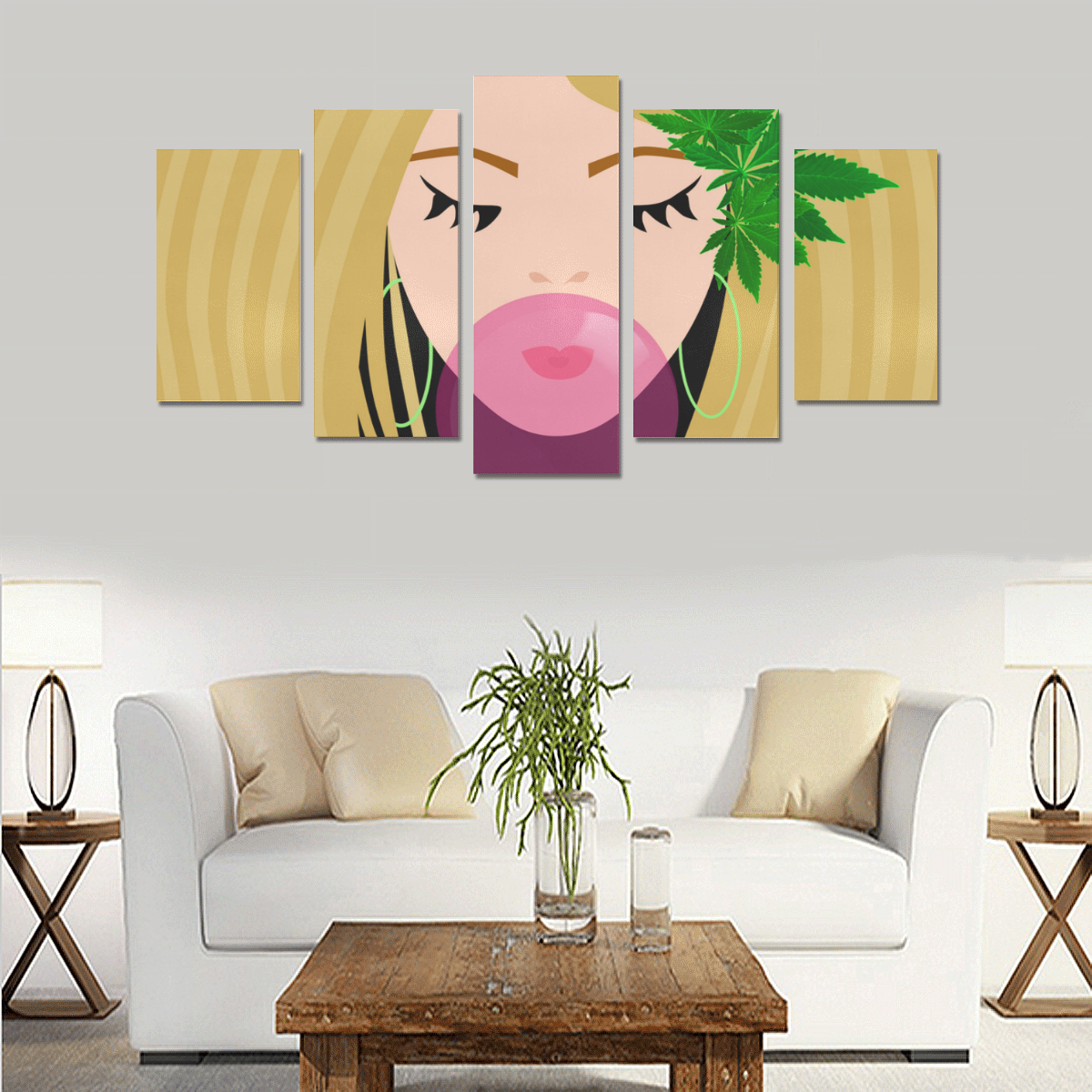 420 Girl Canvas Print Sets A (No Frame)