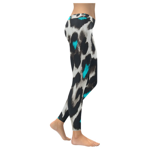 Leopard Women's Low Rise Leggings (Invisible Stitch) (Model L05)
