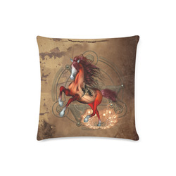Wonderful horse with skull, red colors Custom Zippered Pillow Case 16"x16"(Twin Sides)