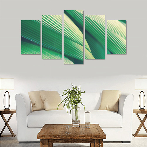 Green Leaves Canvas Print Sets A (No Frame)