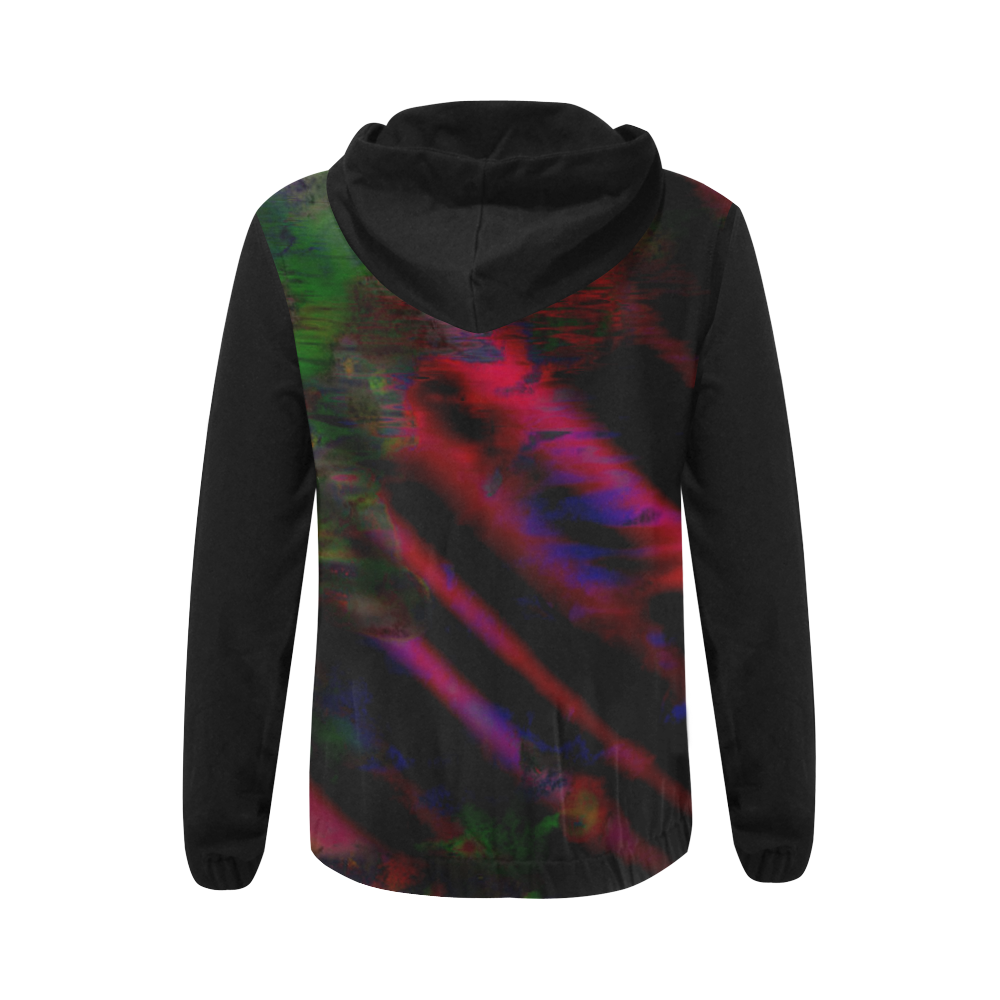 Watercolor Satin - Jera Nour All Over Print Full Zip Hoodie for Women (Model H14)