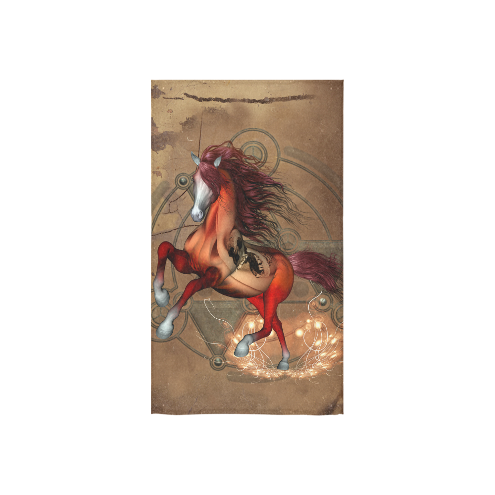 Wonderful horse with skull, red colors Custom Towel 16"x28"