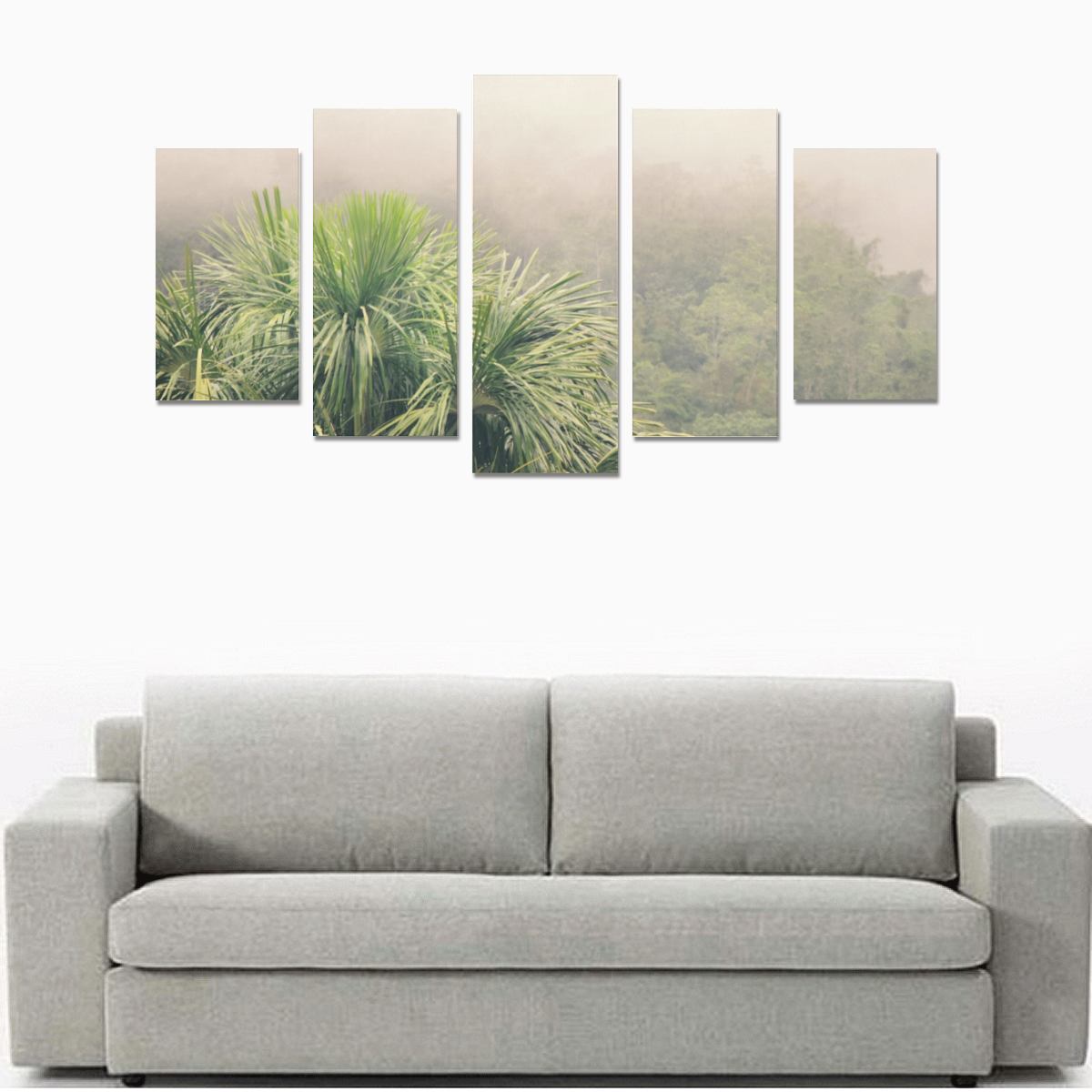 Rainforest Fog Canvas Print Sets A (No Frame)