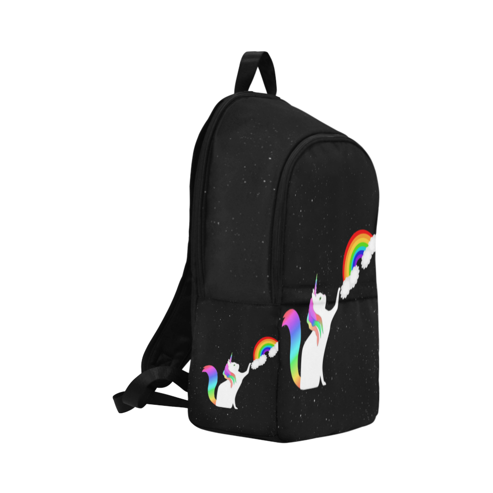 Unicorn Cat with Rainbow Fabric Backpack for Adult (Model 1659)