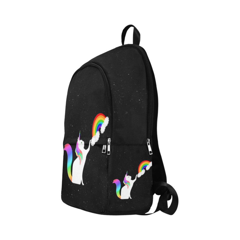 Unicorn Cat with Rainbow Fabric Backpack for Adult (Model 1659)