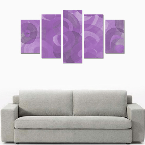 Purple Swirls Canvas Print Sets A (No Frame)