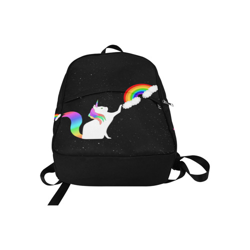 Unicorn Cat with Rainbow Fabric Backpack for Adult (Model 1659)