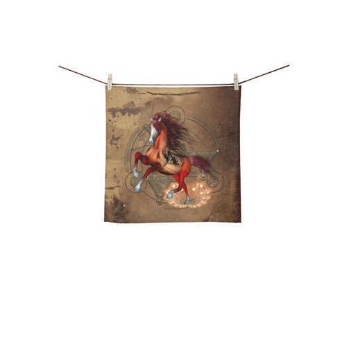 Wonderful horse with skull, red colors Square Towel 13“x13”