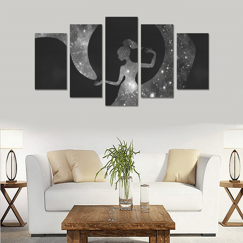 BNW Galaxy Girl Canvas Print Sets A (No Frame)