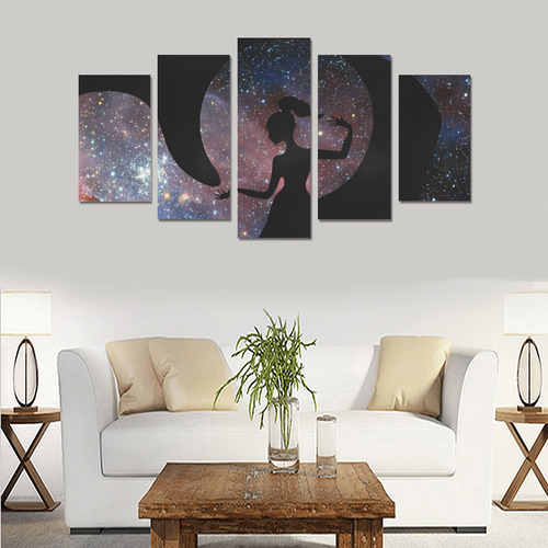 Galaxy Girl Canvas Print Sets A (No Frame)