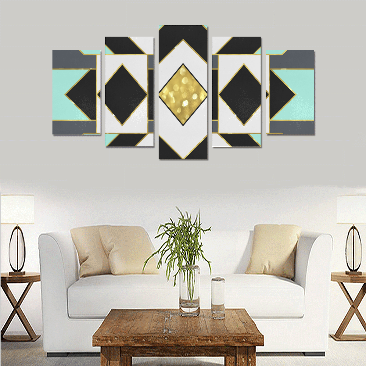 Aztec Spears Canvas Print Sets A (No Frame)