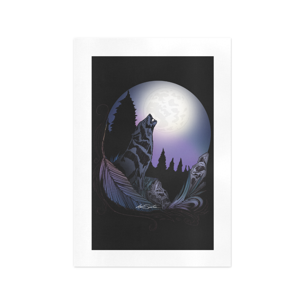 Howling Wolf Art Print 13‘’x19‘’