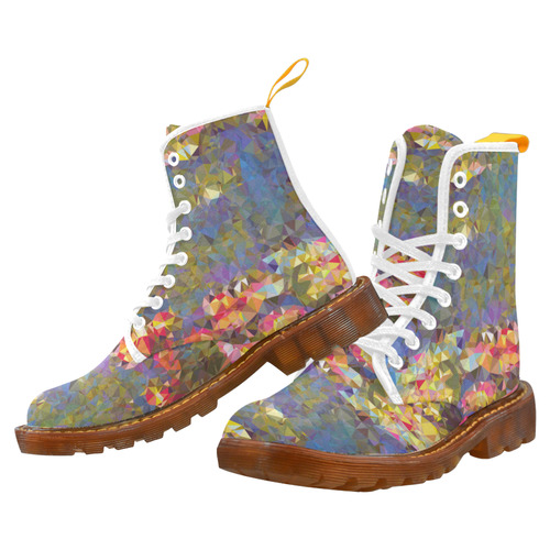 Monet Water Lilies Geometric Triangles Martin Boots For Women Model 1203H