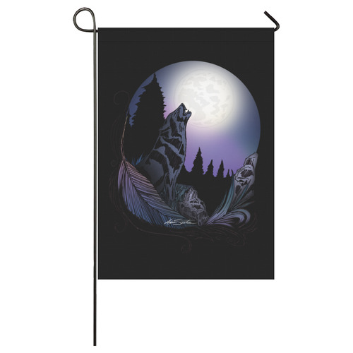 Howling Wolf Garden Flag 28''x40'' （Without Flagpole）