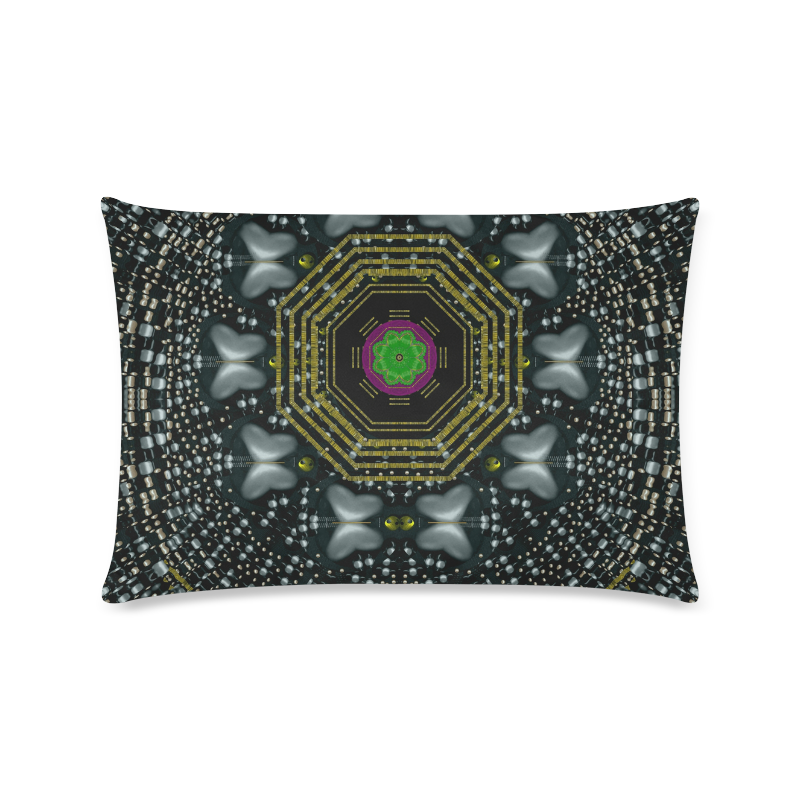Leaf earth and heart butterflies in the universe Custom Zippered Pillow Case 16"x24"(Twin Sides)