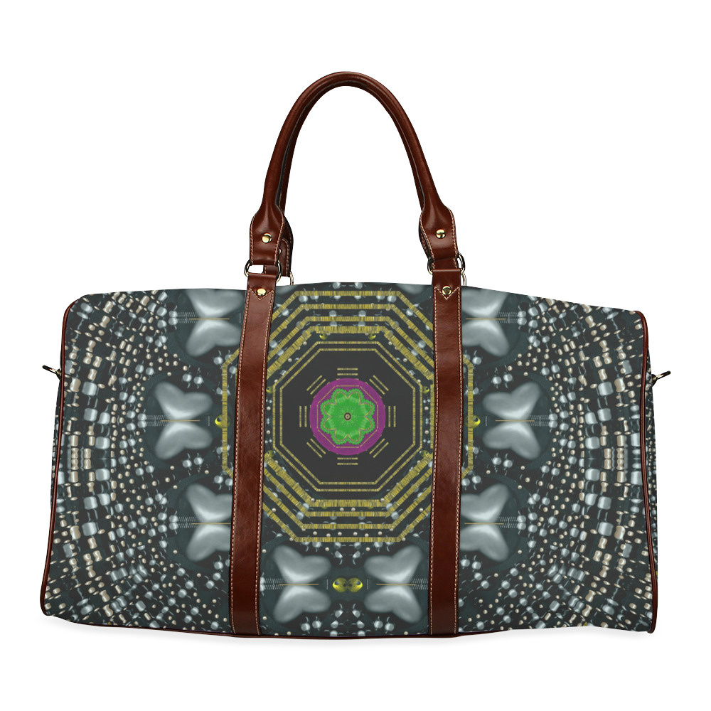 Leaf earth and heart butterflies in the universe Waterproof Travel Bag/Small (Model 1639)