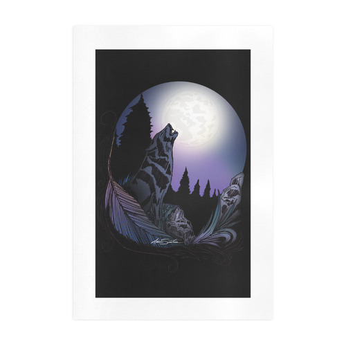 Howling Wolf Art Print 19‘’x28‘’