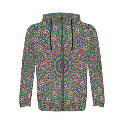 Batik Maharani #2A - Jera Nour All Over Print Full Zip Hoodie for Men (Model H14)