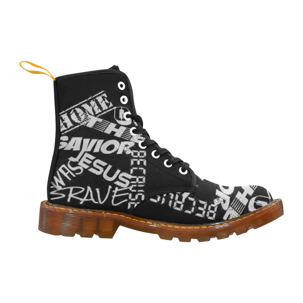 HOME OF THE SAVIOR BECAUSE JESUS WAS BRAVE Martin Boots For Women Model 1203H