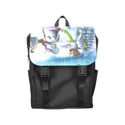 Funny snowman and snow women Casual Shoulders Backpack (Model 1623)