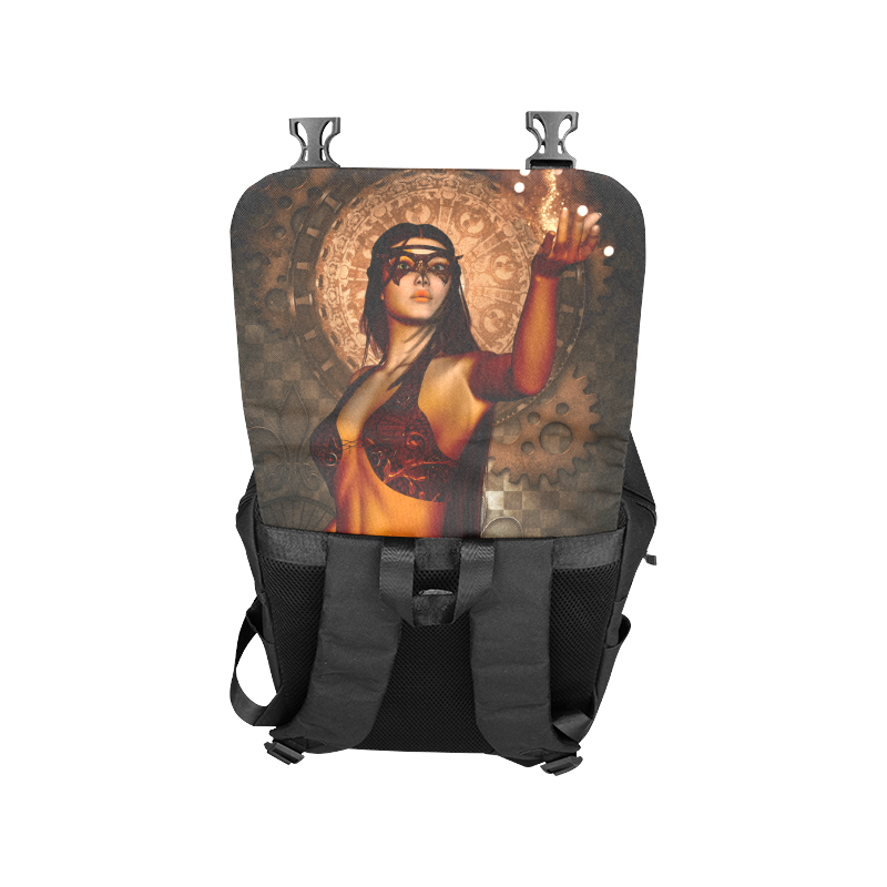 Steampunk lady with mask Casual Shoulders Backpack (Model 1623)