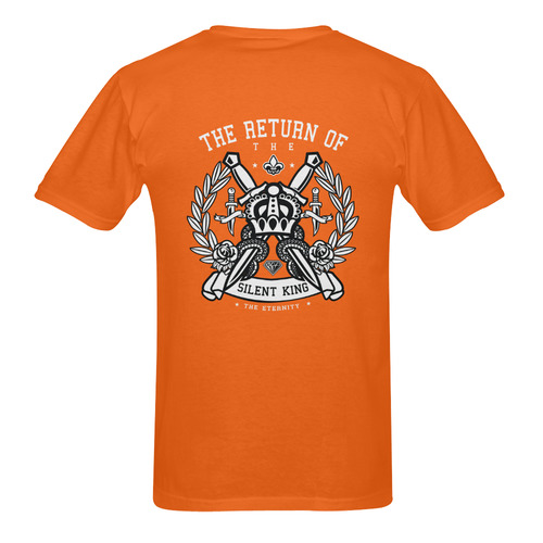 Crown Orange Men's T-Shirt in USA Size (Two Sides Printing)