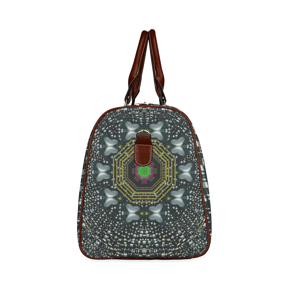 Leaf earth and heart butterflies in the universe Waterproof Travel Bag/Small (Model 1639)