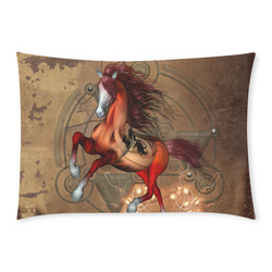 Wonderful horse with skull, red colors Custom Rectangle Pillow Case 20x30 (One Side)