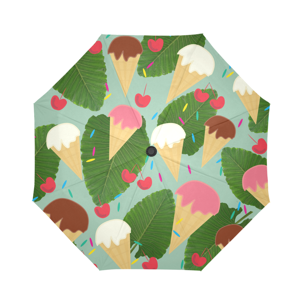 Tropical Ice Cream Auto-Foldable Umbrella (Model U04)