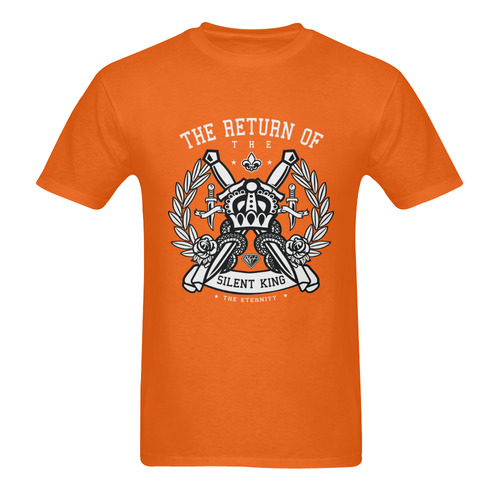 Crown Orange Men's T-Shirt in USA Size (Two Sides Printing)
