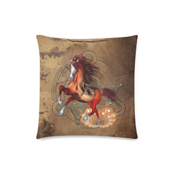 Wonderful horse with skull, red colors Custom Zippered Pillow Case 18"x18"(Twin Sides)