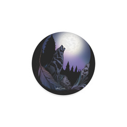 Howling Wolf Round Coaster