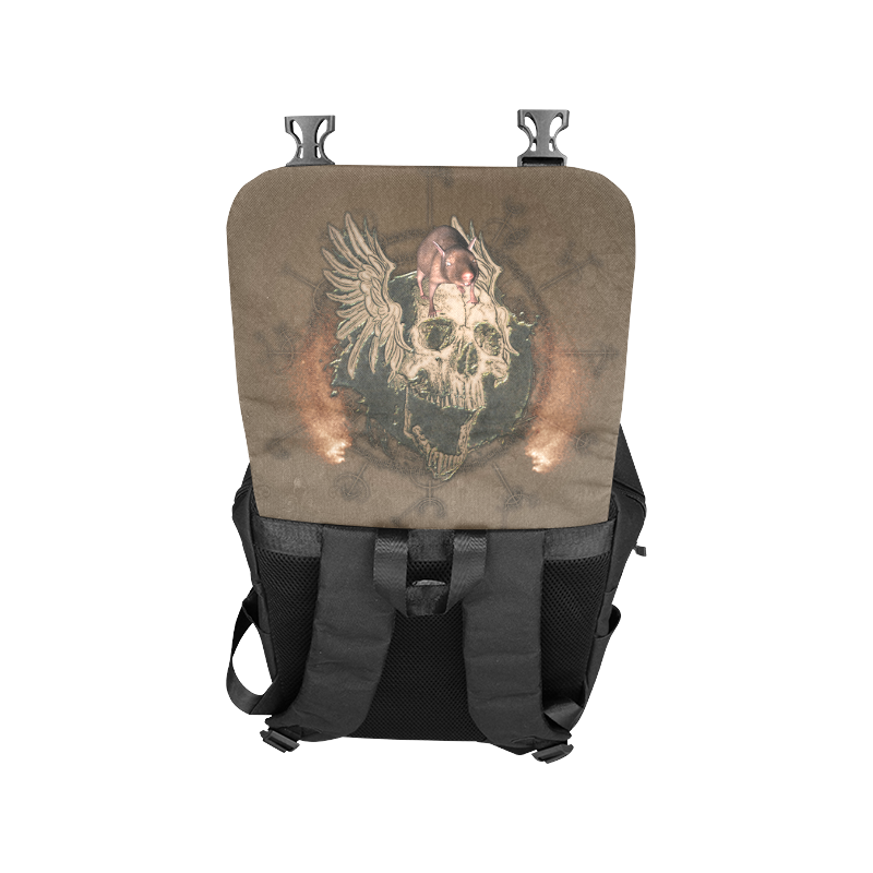 Awesome skull with rat Casual Shoulders Backpack (Model 1623)