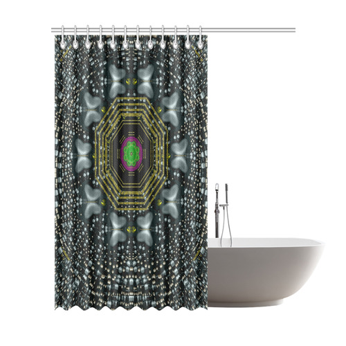 Leaf earth and heart butterflies in the universe Shower Curtain 72"x84"