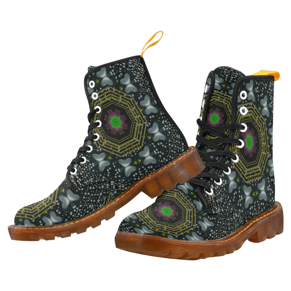 Leaf earth and heart butterflies in the universe Martin Boots For Men Model 1203H