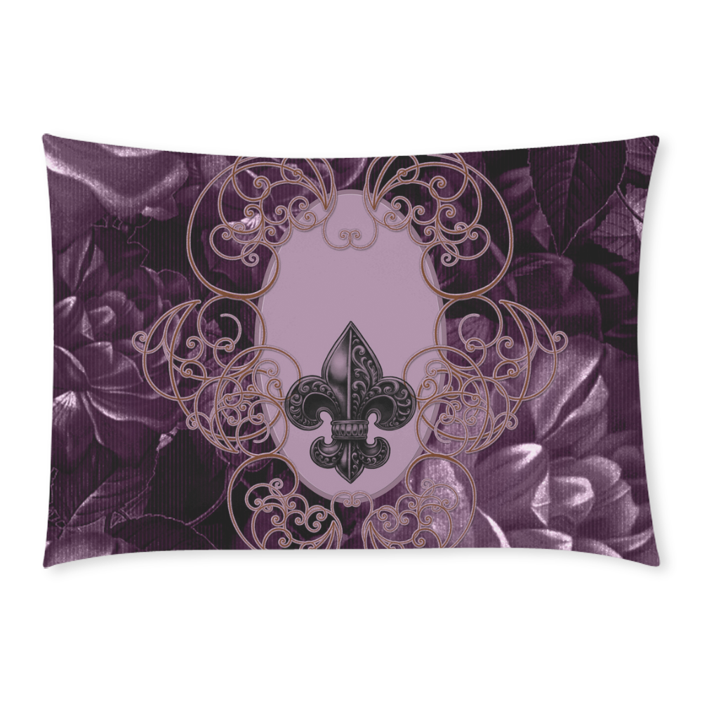 Flowers in soft violet colors Custom Rectangle Pillow Case 20x30 (One Side)