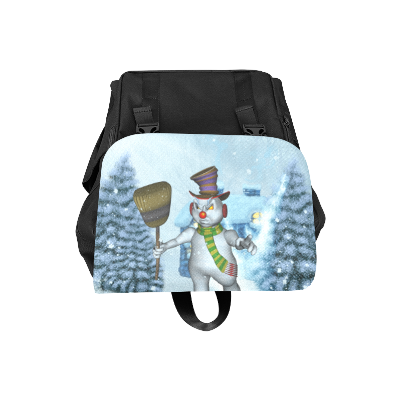 Funny grimly snowman Casual Shoulders Backpack (Model 1623)