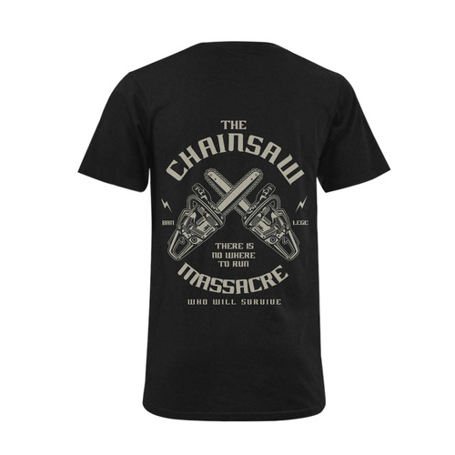 Chainsaw Men's V-Neck T-shirt  Big Size(USA Size) (Model T10)