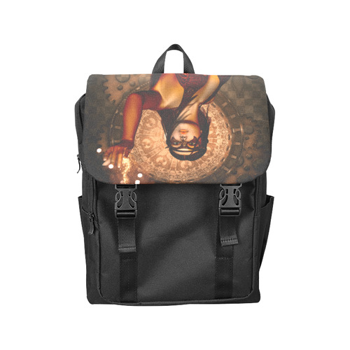 Steampunk lady with mask Casual Shoulders Backpack (Model 1623)