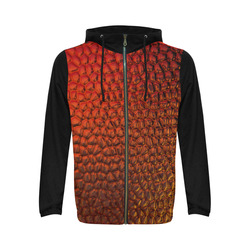 Solder Snake Skin - Jera Nour All Over Print Full Zip Hoodie for Men (Model H14)