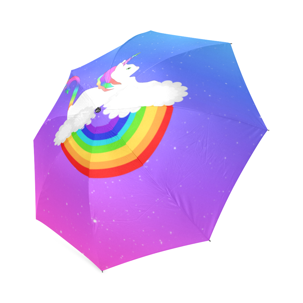 Unicorn Rainbow Cat Foldable Umbrella (Model U01)