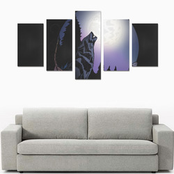 Howling Wolf Canvas Print Sets C (No Frame)
