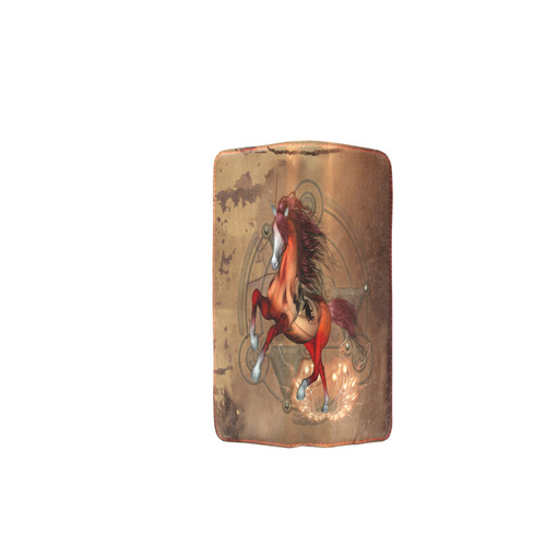 Wonderful horse with skull, red colors Women's Clutch Wallet (Model 1637)